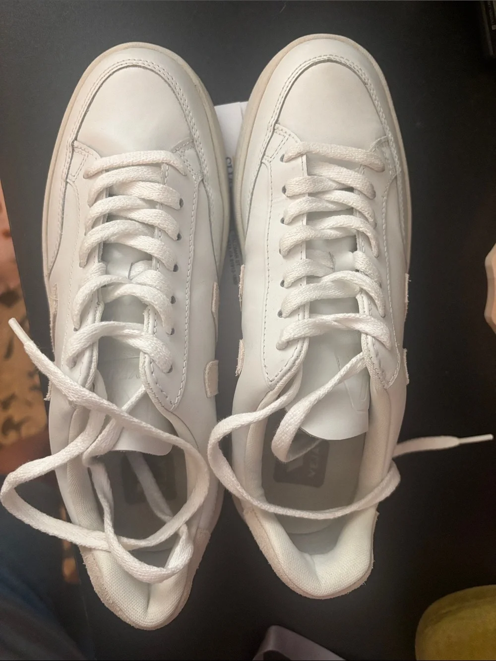 Veja Men's Leather Sneakers in Off-White/Cream